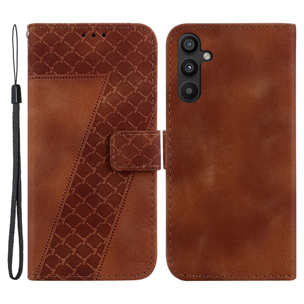 Galaxy A54 5G Leder-Wallet-Hülle – Mit Prägung & Ständer