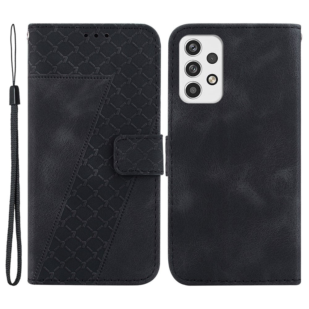 Galaxy A23 5G/4G Leder-Wallet-Hülle – Mit Prägung & Ständer