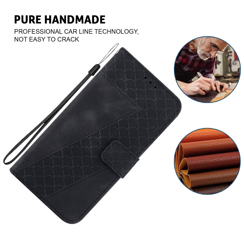 Galaxy A23 5G/4G Leder-Wallet-Hülle – Mit Prägung & Ständer