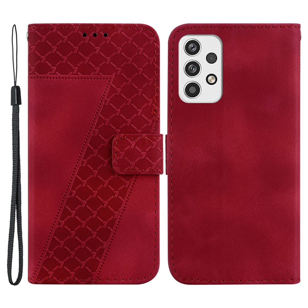 Galaxy A23 5G/4G Leder-Wallet-Hülle – Mit Prägung & Ständer