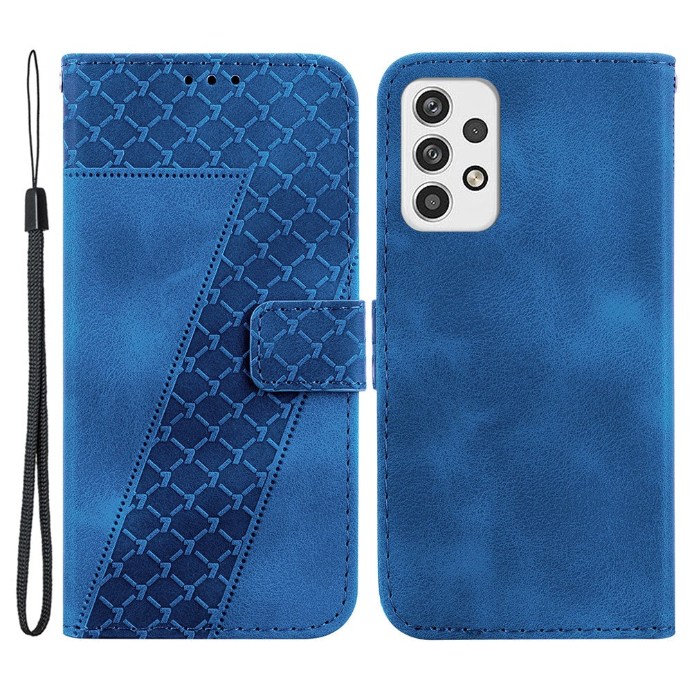Galaxy A23 5G/4G Leder-Wallet-Hülle – Mit Prägung & Ständer
