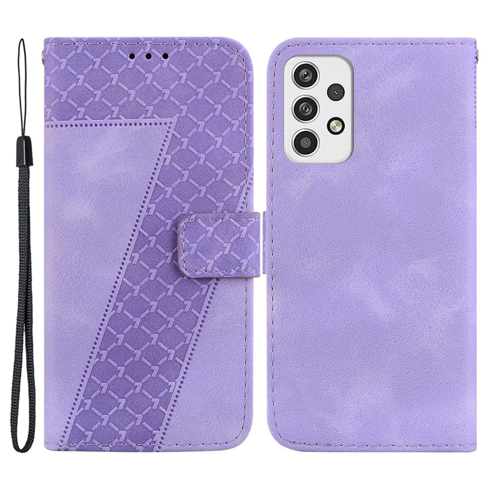 Galaxy A23 5G/4G Leder-Wallet-Hülle – Mit Prägung & Ständer