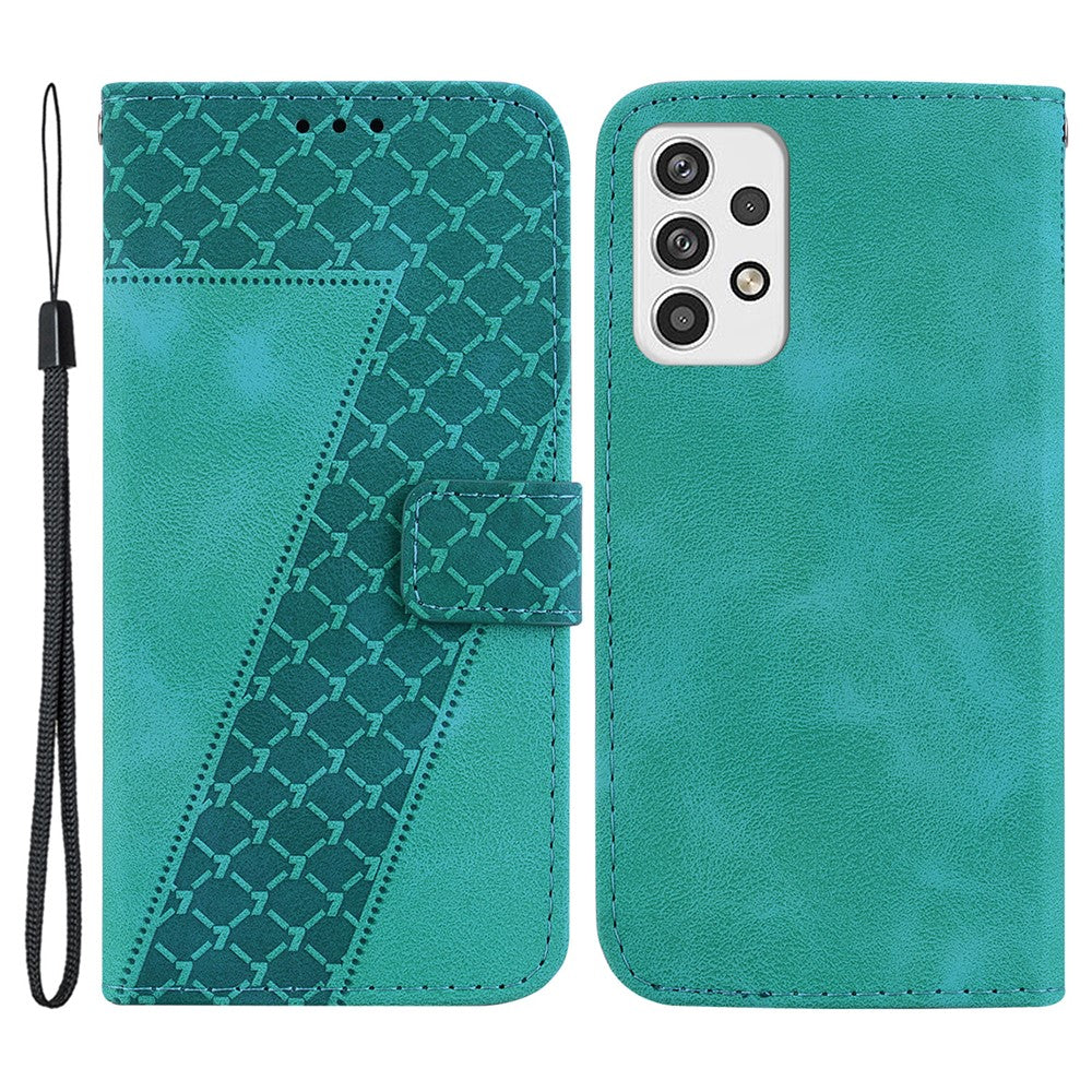 Galaxy A23 5G/4G Leder-Wallet-Hülle – Mit Prägung & Ständer