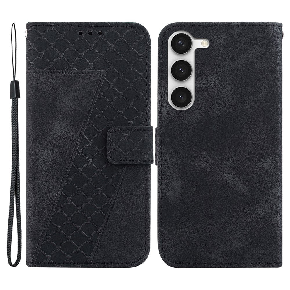 Galaxy S23 Plus Leder-Wallet-Hülle – Mit Prägung & Ständer