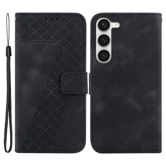 Galaxy S23 Plus Leder-Wallet-Hülle – Mit Prägung & Ständer