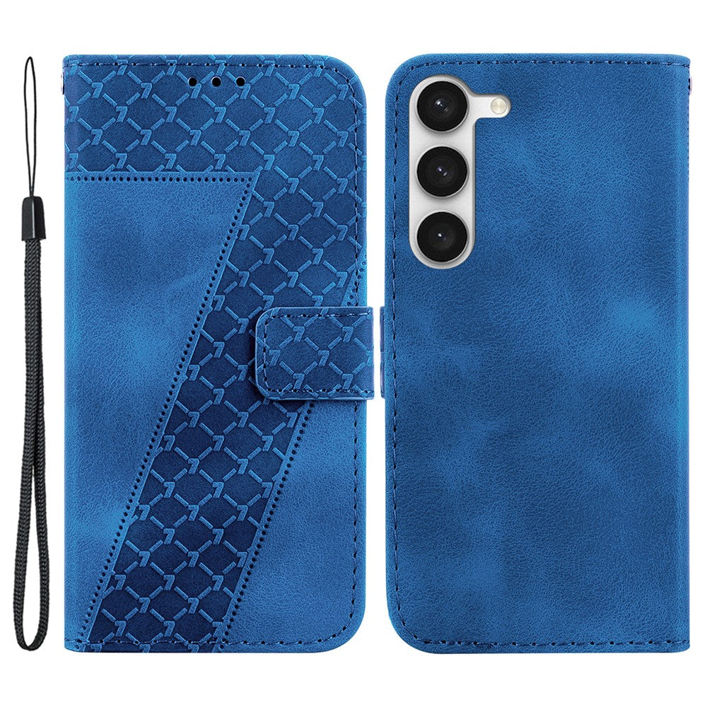 Galaxy S23 Plus Leder-Wallet-Hülle – Mit Prägung & Ständer