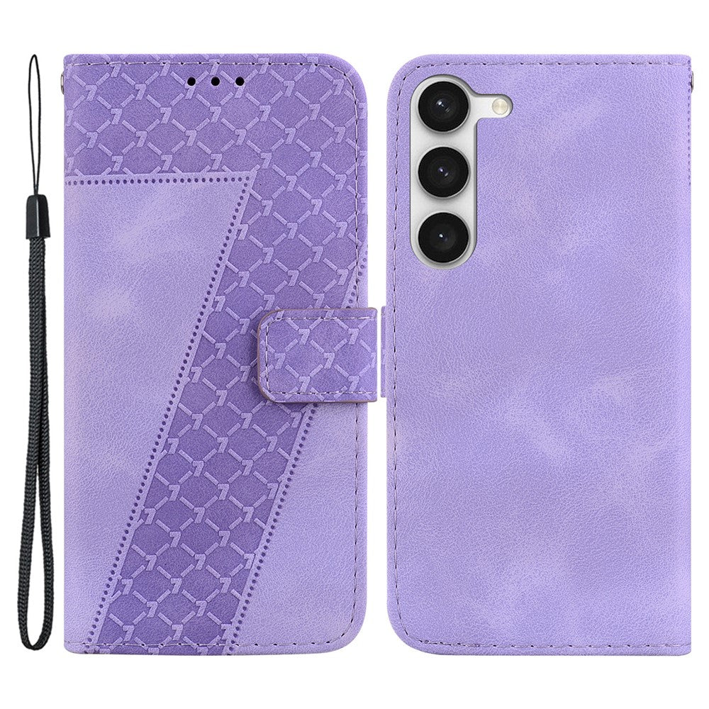 Galaxy S23 Plus Leder-Wallet-Hülle – Mit Prägung & Ständer
