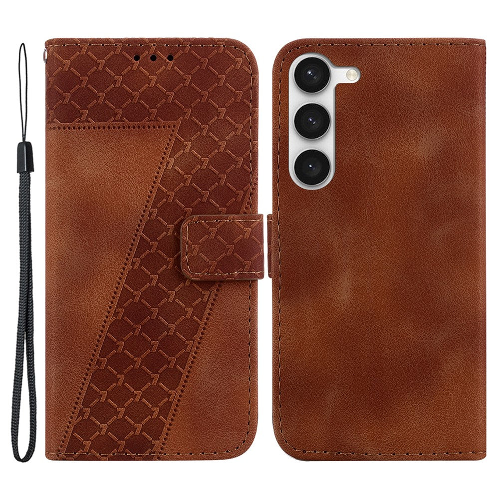 Galaxy S23 Plus Leder-Wallet-Hülle – Mit Prägung & Ständer