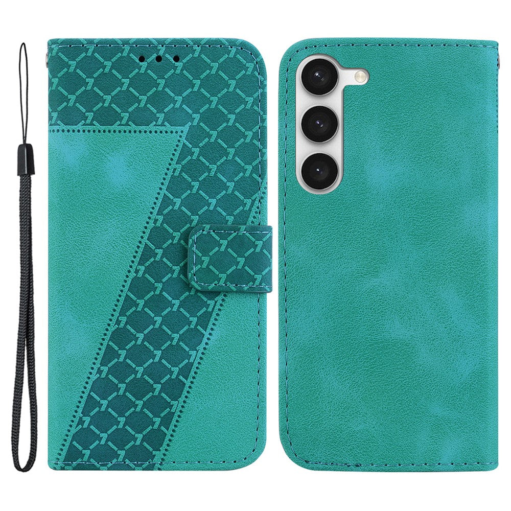 Galaxy S23 Plus Leder-Wallet-Hülle – Mit Prägung & Ständer