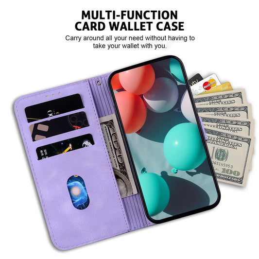 Galaxy A33 5G Leder-Wallet-Hülle – Mit Prägung & Ständer