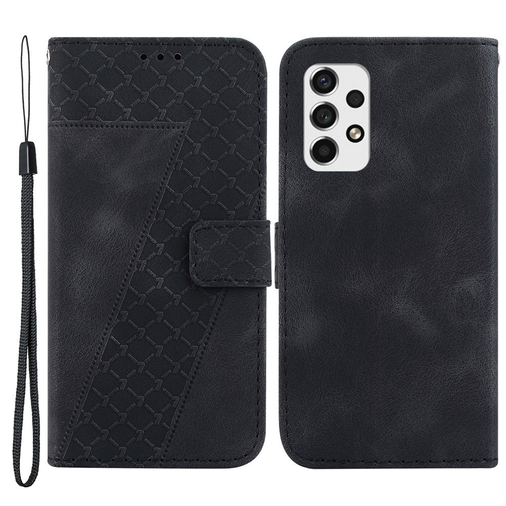 Galaxy A33 5G Leder-Wallet-Hülle – Mit Prägung & Ständer