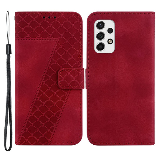 Galaxy A73 5G Leder-Wallet-Hülle – Mit Prägung & Ständer
