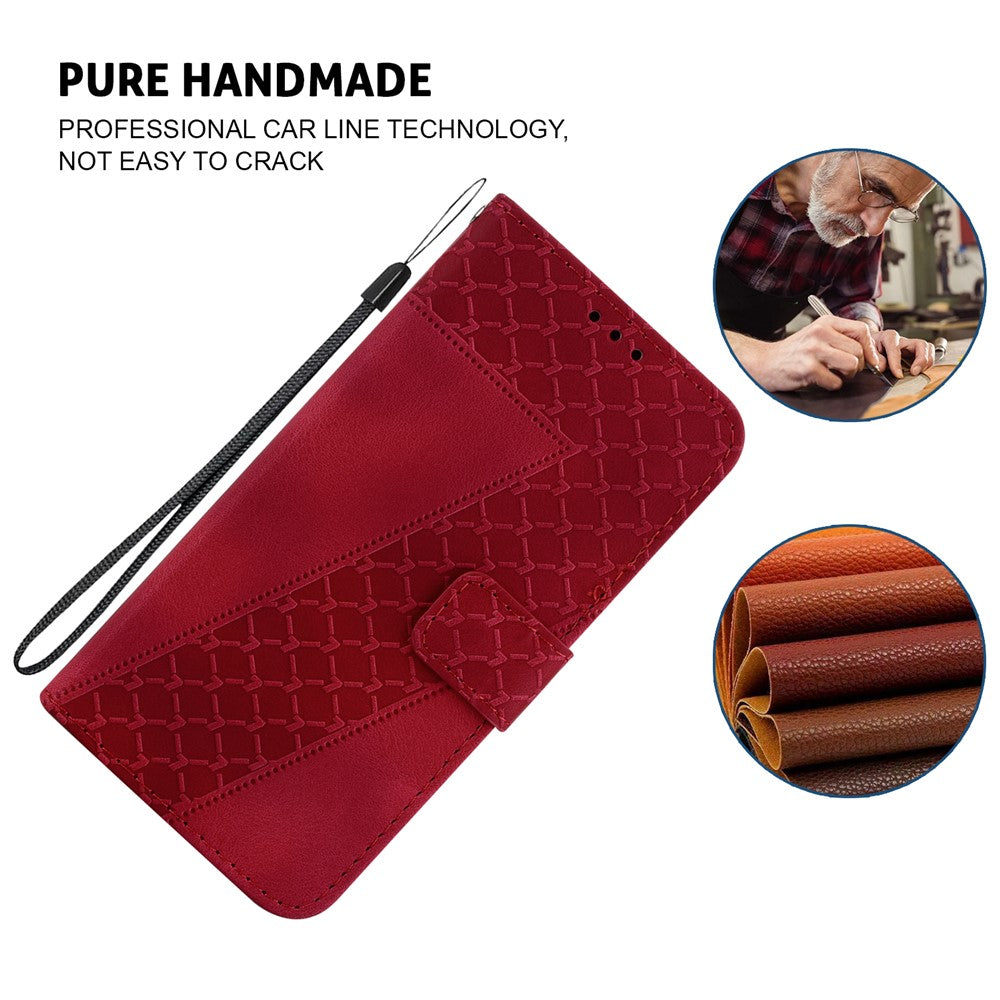 Galaxy A73 5G Leder-Wallet-Hülle – Mit Prägung & Ständer