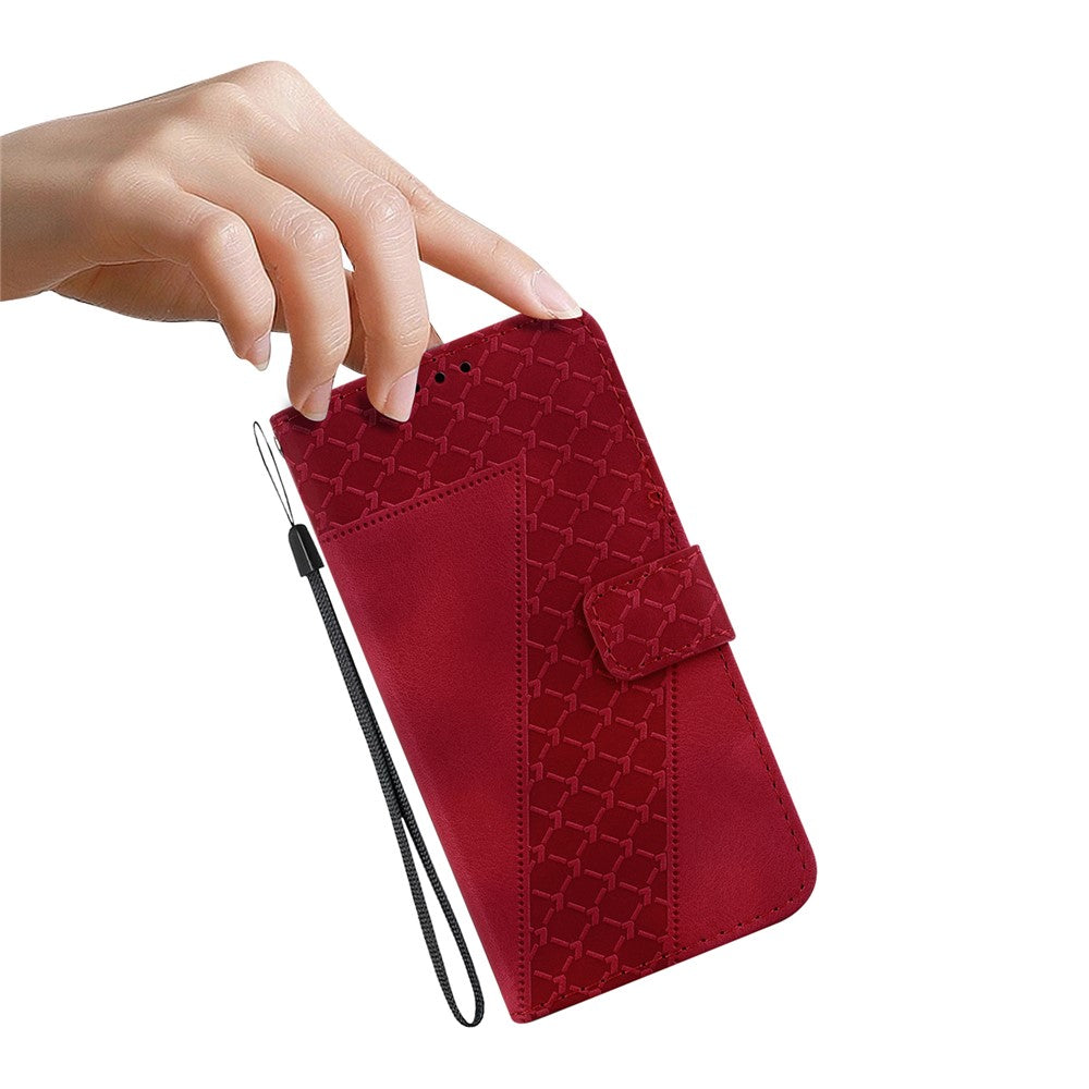 Galaxy A73 5G Leder-Wallet-Hülle – Mit Prägung & Ständer