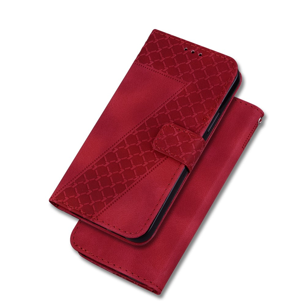 Galaxy A73 5G Leder-Wallet-Hülle – Mit Prägung & Ständer