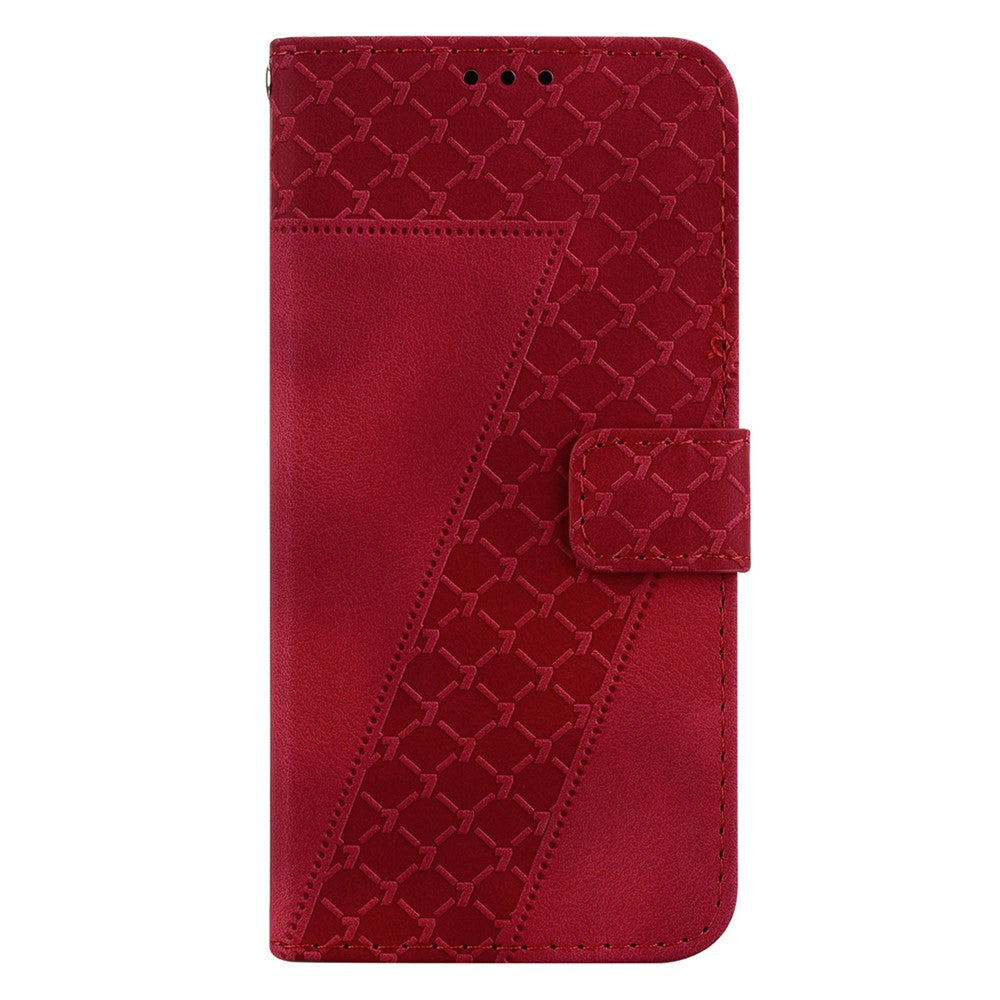 Galaxy A73 5G Leder-Wallet-Hülle – Mit Prägung & Ständer