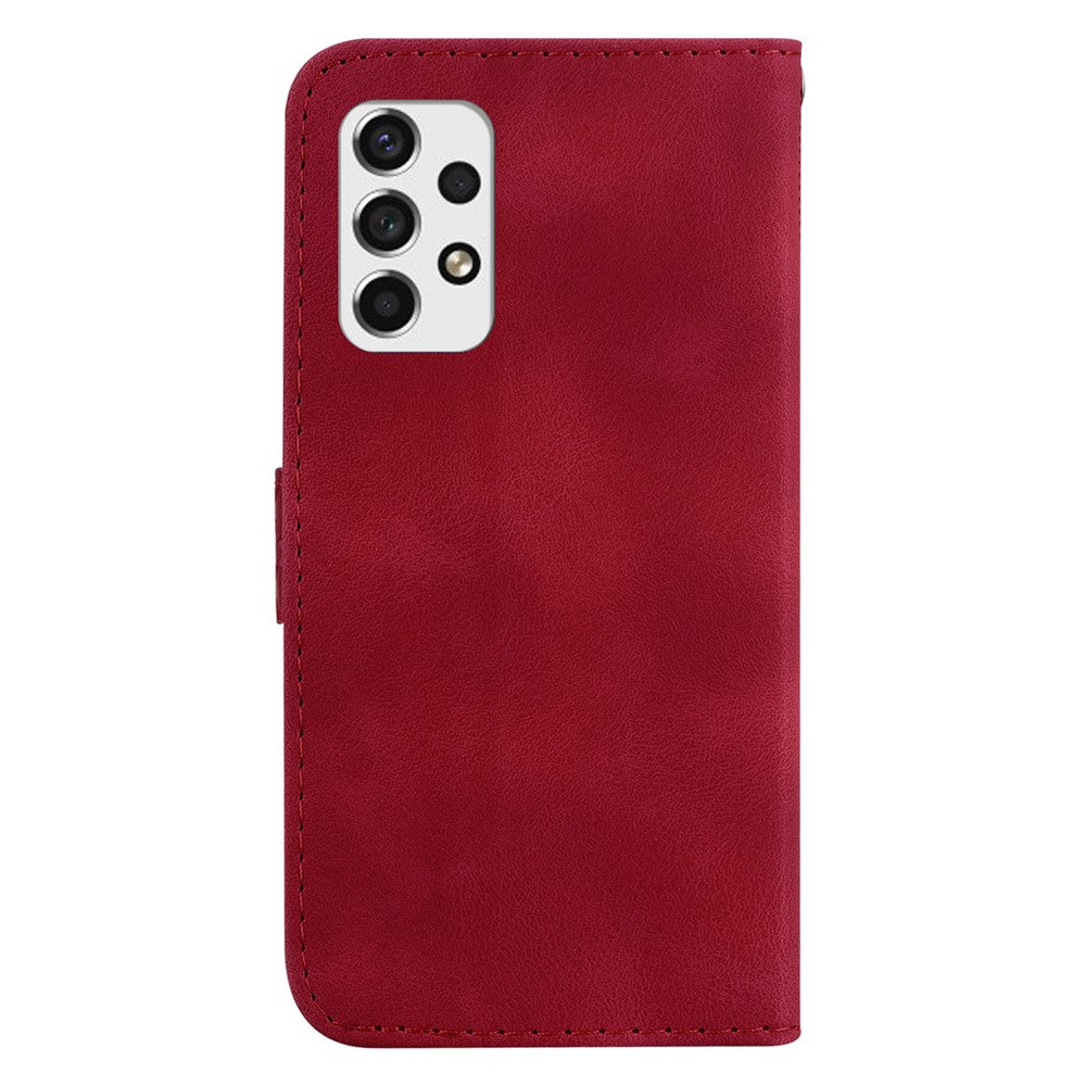 Galaxy A73 5G Leder-Wallet-Hülle – Mit Prägung & Ständer