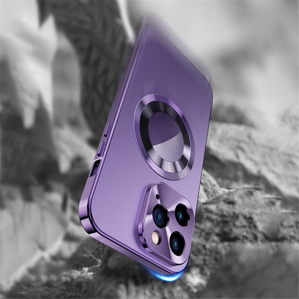 iPhone 14 Pro Max Magnet-Hülle – Transparent – Aluminium & Glas