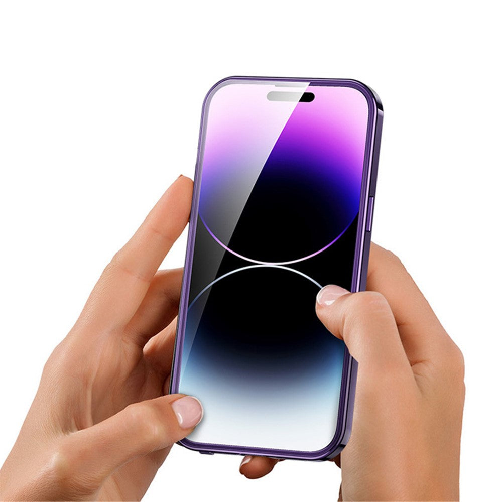 iPhone 14 Pro Max Magnet-Hülle – Transparent – Aluminium & Glas