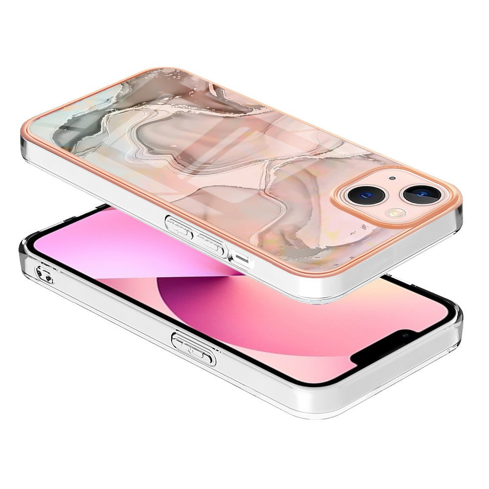 iPhone 15 Plus Schutzhülle – Mit Marmormuster 2,0 mm Galvanik-Rückseite