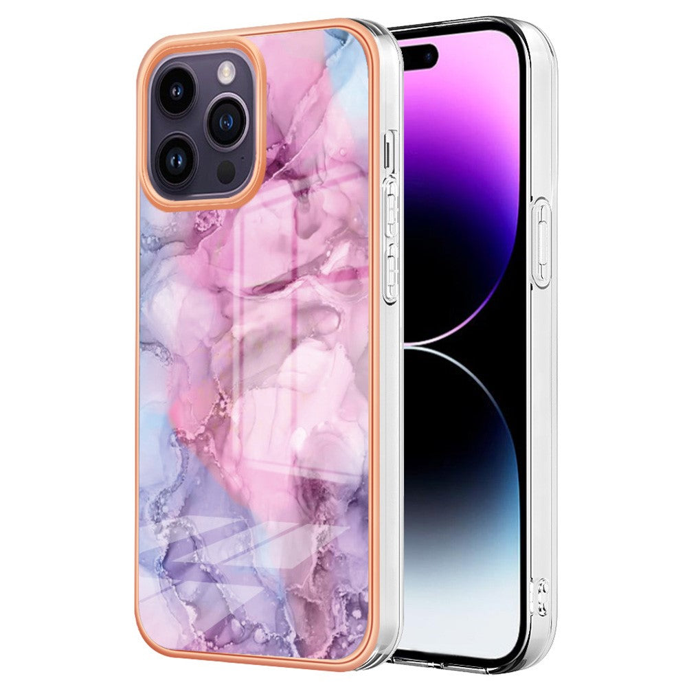 iPhone 15 Pro Max Schutzhülle – Mit Marmormuster 2,0 mm Galvanik-Rückseite