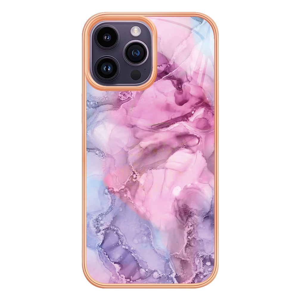 iPhone 15 Pro Max Schutzhülle – Mit Marmormuster 2,0 mm Galvanik-Rückseite