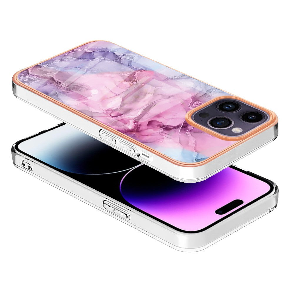 iPhone 15 Pro Max Schutzhülle – Mit Marmormuster 2,0 mm Galvanik-Rückseite