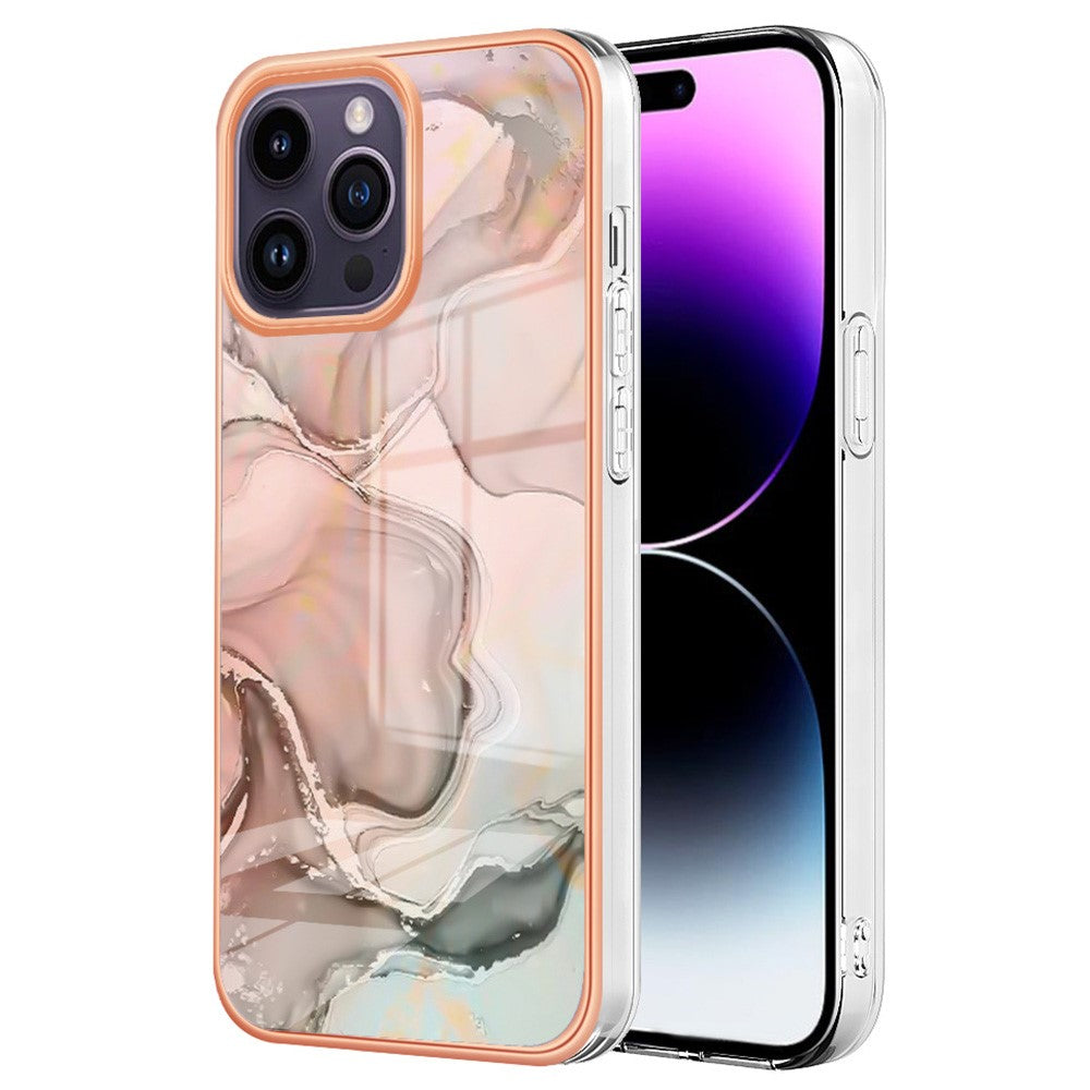iPhone 15 Pro Max Schutzhülle – Mit Marmormuster 2,0 mm Galvanik-Rückseite