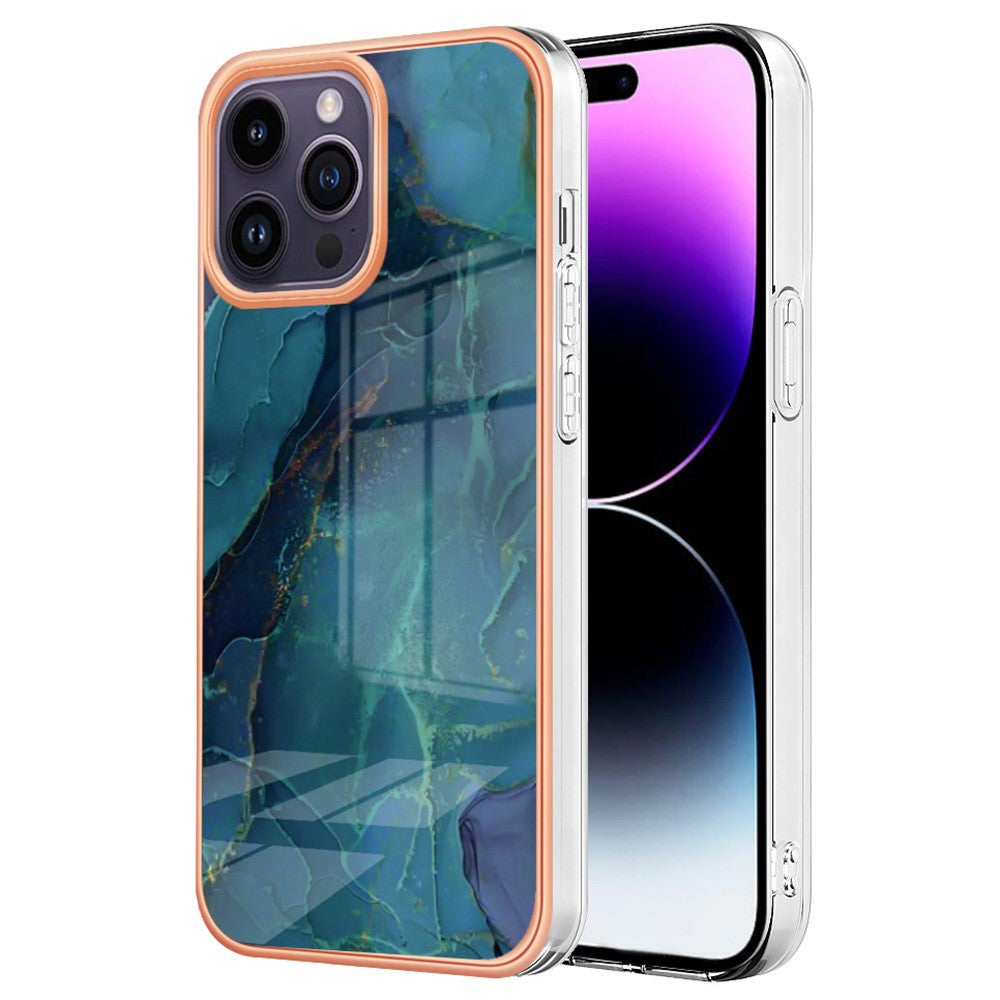 iPhone 15 Pro Max Schutzhülle – Mit Marmormuster 2,0 mm Galvanik-Rückseite