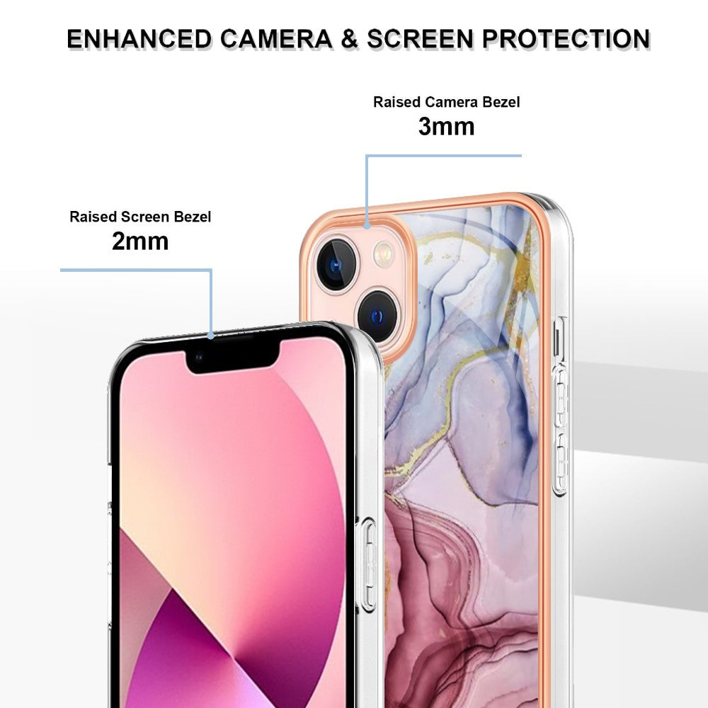 iPhone 15 Schutzhülle – Mit Marmormuster 2,0 mm Galvanik-Rückseite