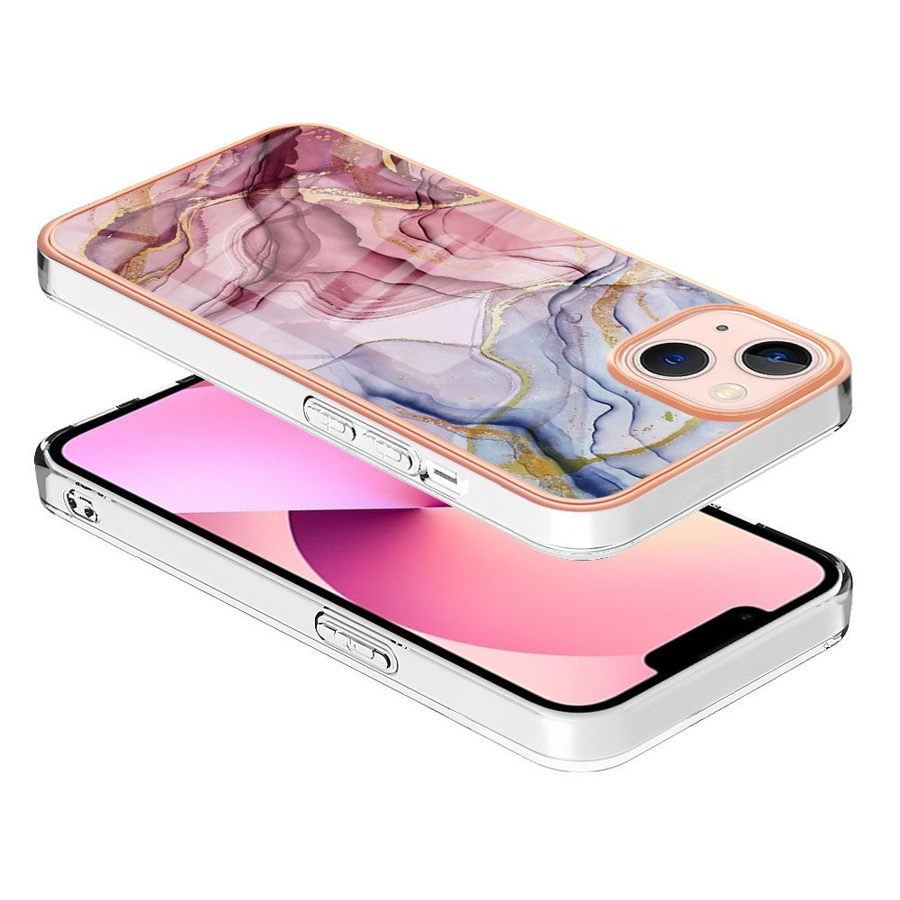 iPhone 15 Schutzhülle – Mit Marmormuster 2,0 mm Galvanik-Rückseite
