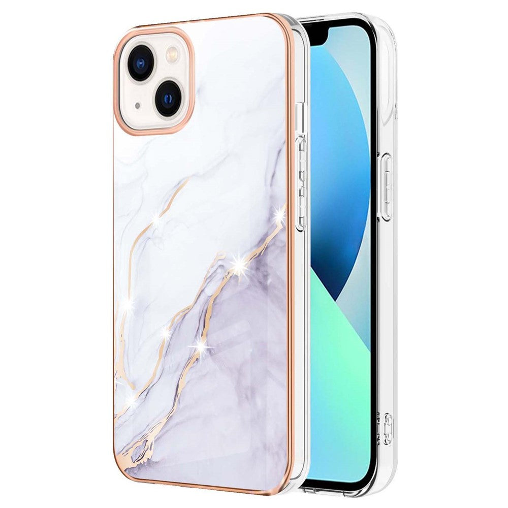 iPhone 15 Schutzhülle – Mit Marmormuster 2,0 mm Galvanik-Rückseite