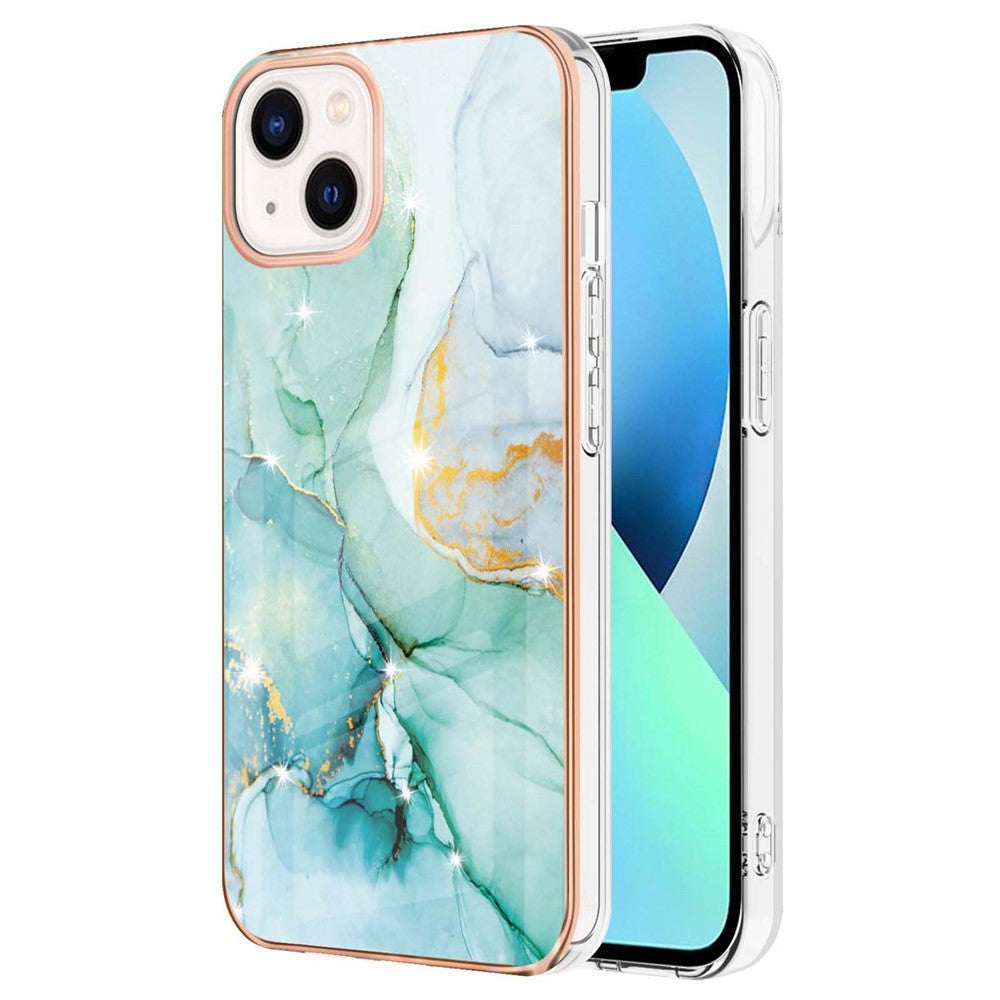 iPhone 15 Schutzhülle – Mit Marmormuster 2,0 mm Galvanik-Rückseite
