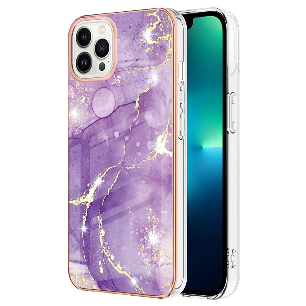 iPhone 15 Pro Max Schutzhülle – Mit Marmormuster 2,0 mm Galvanik-Rückseite