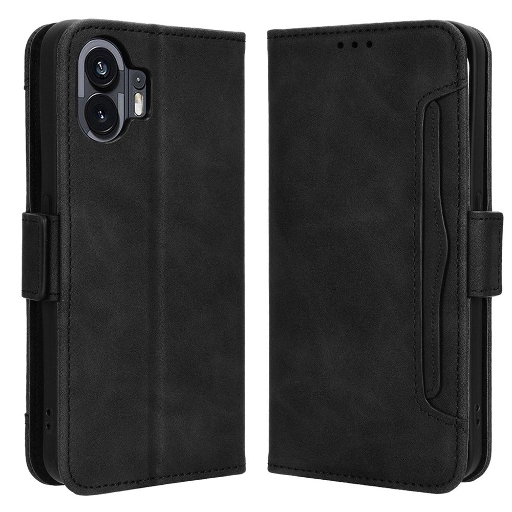For Nothing Phone (2) PU Leather Shockproof Phone Case Wallet Mobile Phone Stand Cover with Multiple Card Holder