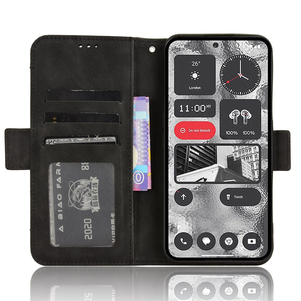 For Nothing Phone (2) PU Leather Shockproof Phone Case Wallet Mobile Phone Stand Cover with Multiple Card Holder