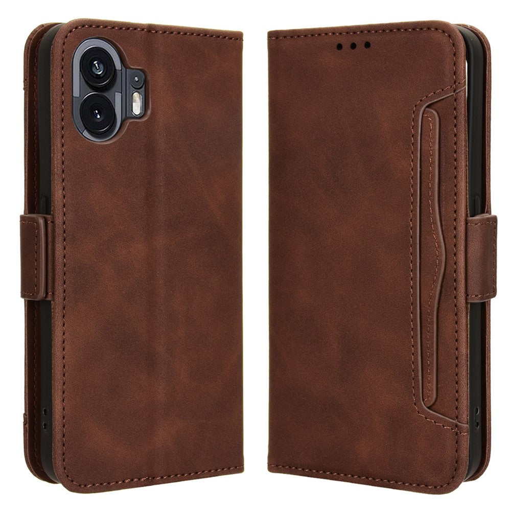 For Nothing Phone (2) PU Leather Shockproof Phone Case Wallet Mobile Phone Stand Cover with Multiple Card Holder