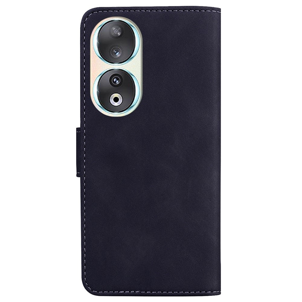 Anti-Drop Wallet Phone Case for Honor 90 Butterfly Printing Skin-Touch PU Leather Flip Cover