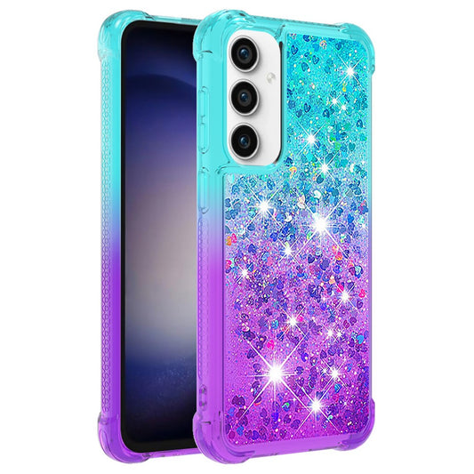 Galaxy S23 FE Glitter-Hülle – Farbverlauf mit funkelndem Puder