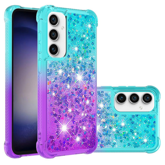Galaxy S23 FE Glitter-Hülle – Farbverlauf mit funkelndem Puder