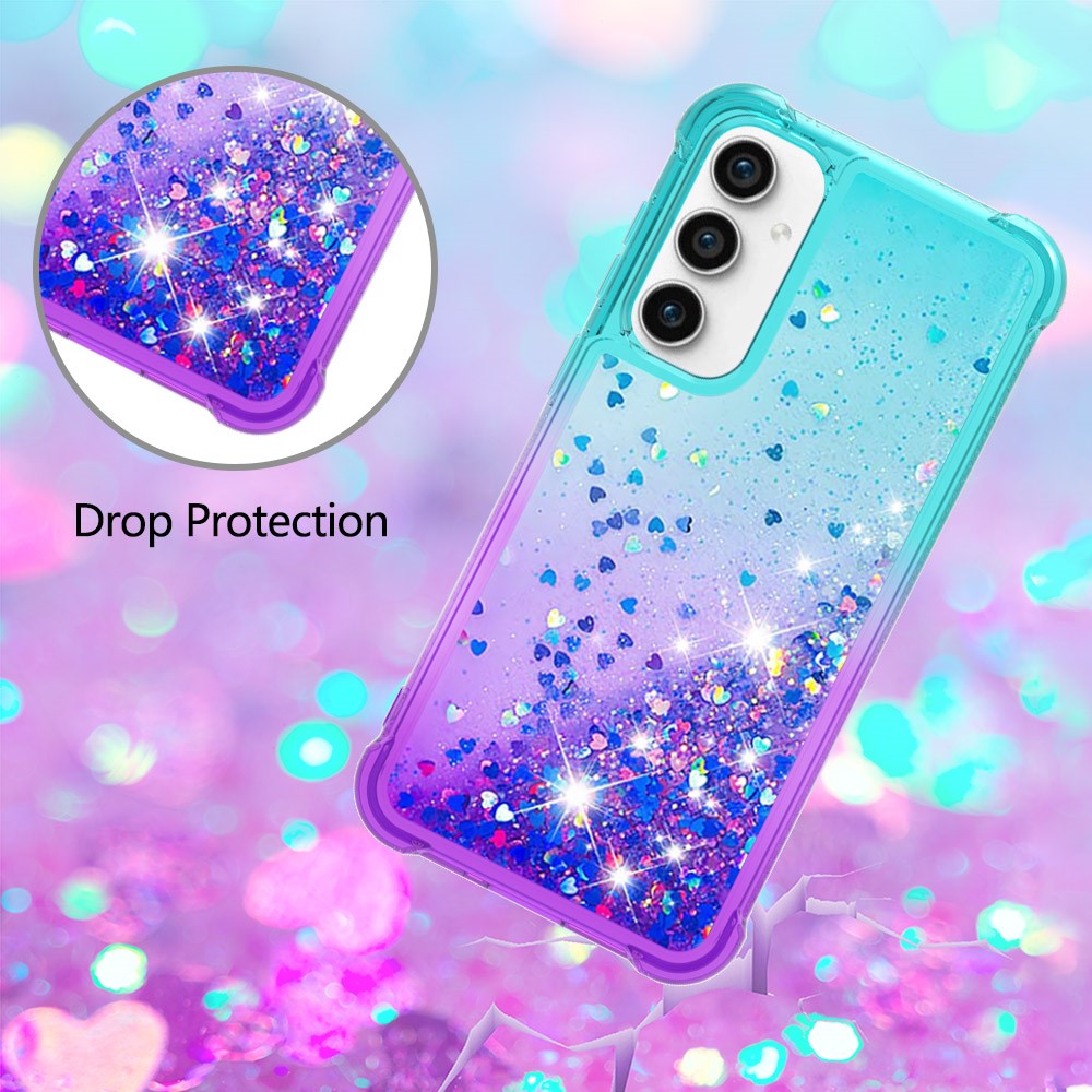 Galaxy S23 FE Glitter-Hülle – Farbverlauf mit funkelndem Puder