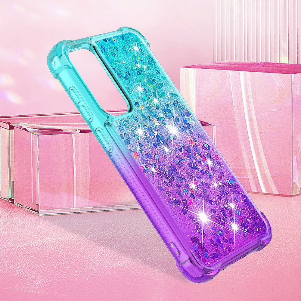 Galaxy S23 FE Glitter-Hülle – Farbverlauf mit funkelndem Puder