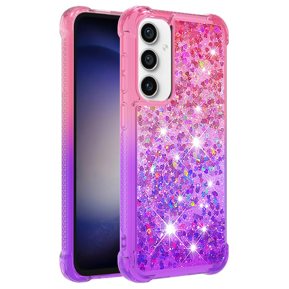 Galaxy S23 FE Glitter-Hülle – Farbverlauf mit funkelndem Puder