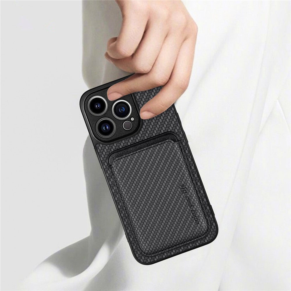 iPhone 15 Pro Schutzhülle – Magnetische abnehmbare Kartenhalter-Rückseite