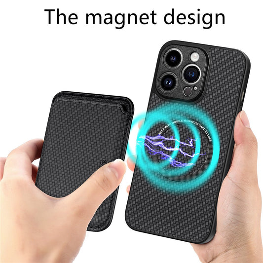 iPhone 15 Pro Schutzhülle – Magnetische abnehmbare Kartenhalter-Rückseite