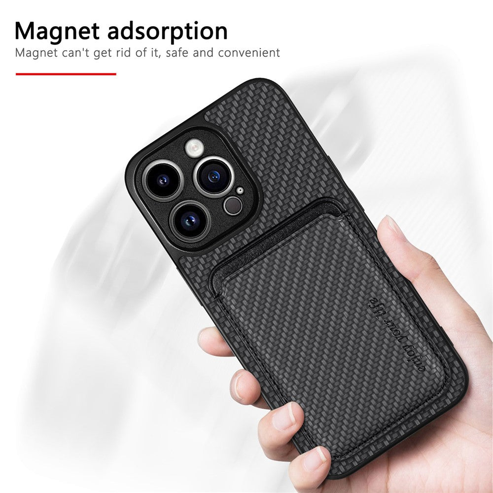 iPhone 15 Pro Schutzhülle – Magnetische abnehmbare Kartenhalter-Rückseite