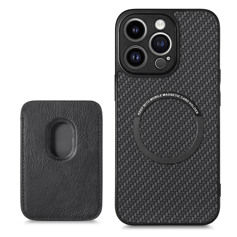 iPhone 15 Pro Max Schutzhülle – Magnetische abnehmbare Kartenhalter-Rückseite