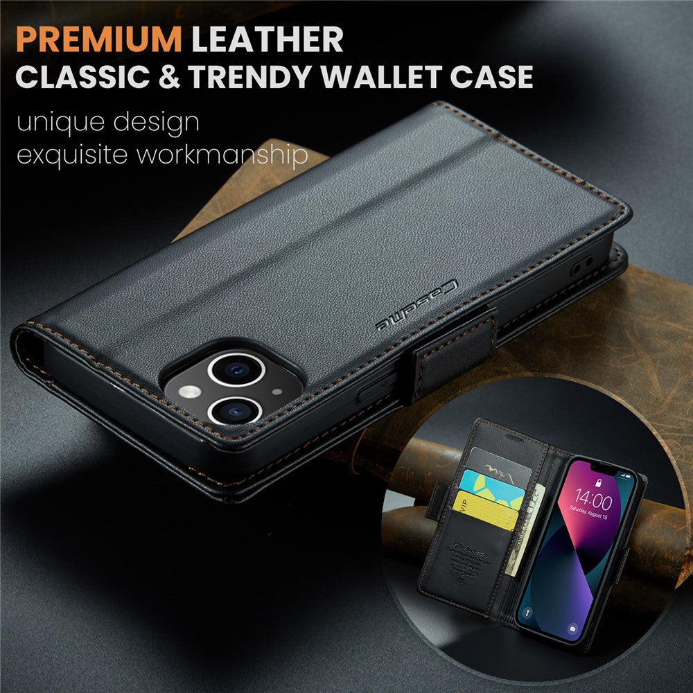 iPhone 15 Glänzende Wallet-Hülle – RFID-Schutz & Ständer