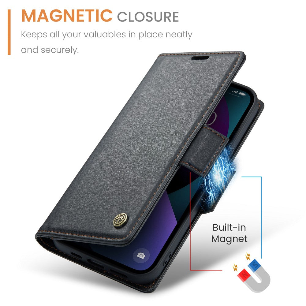 iPhone 15 Glänzende Wallet-Hülle – RFID-Schutz & Ständer