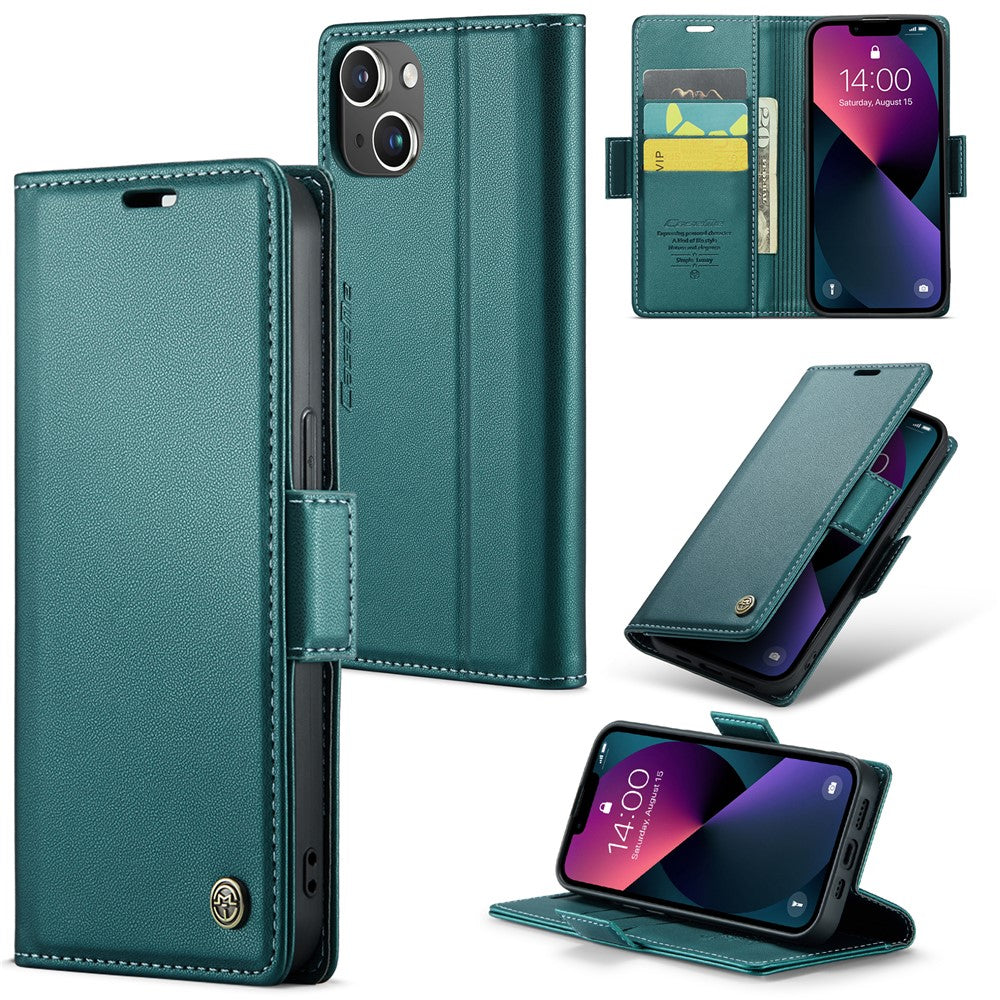 iPhone 15 Glänzende Wallet-Hülle – RFID-Schutz & Ständer